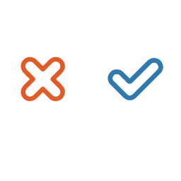 X and Checkmark